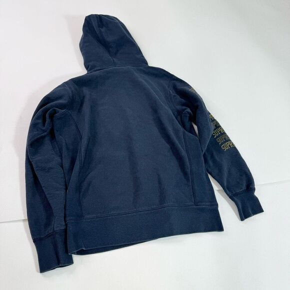 Supreme Arc Hoodie Mens Medium Blue Long-Sleeve Drawstrings Pullover Spellout - Picture 9 of 10